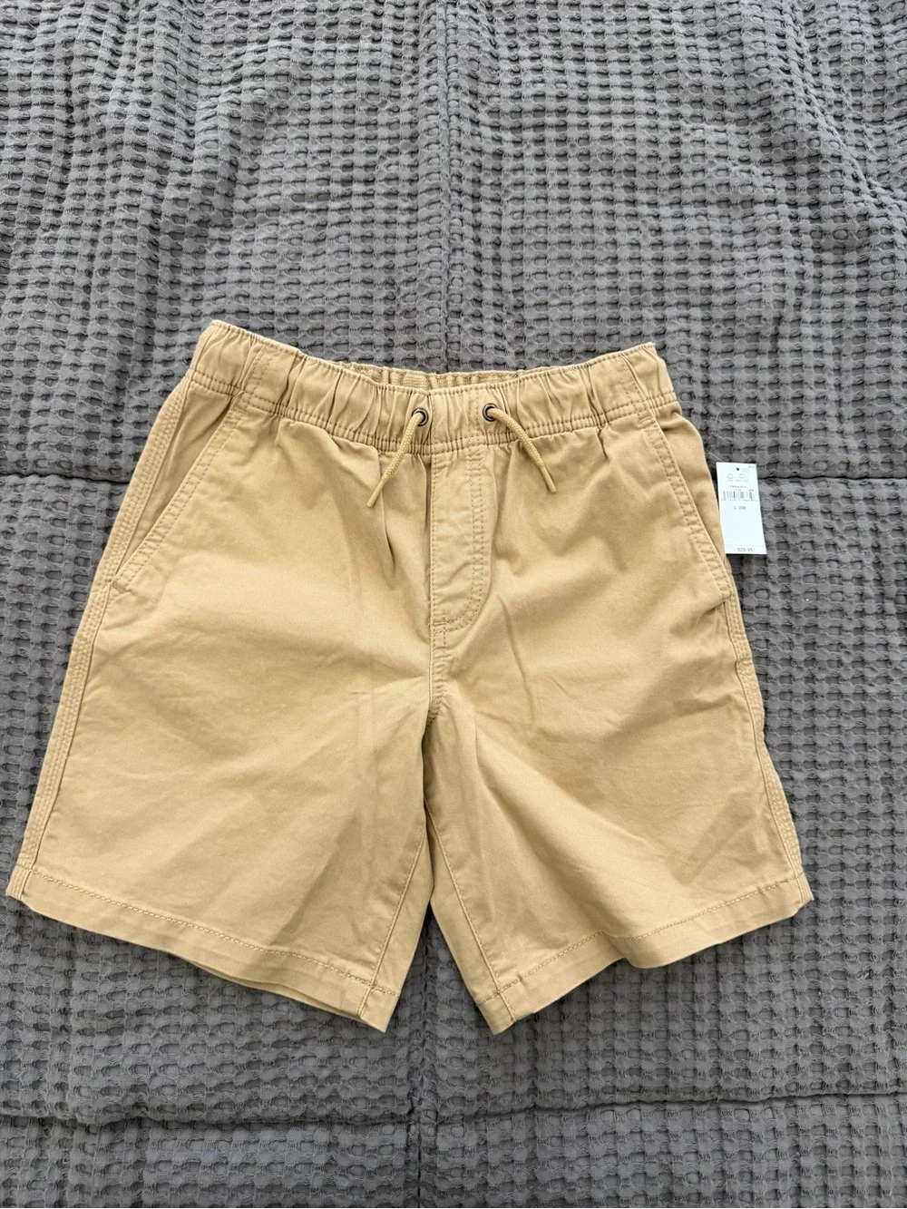 Gap Boys Drawstring Chino Shorts Tan Adjustable Waist Size 10 NWT